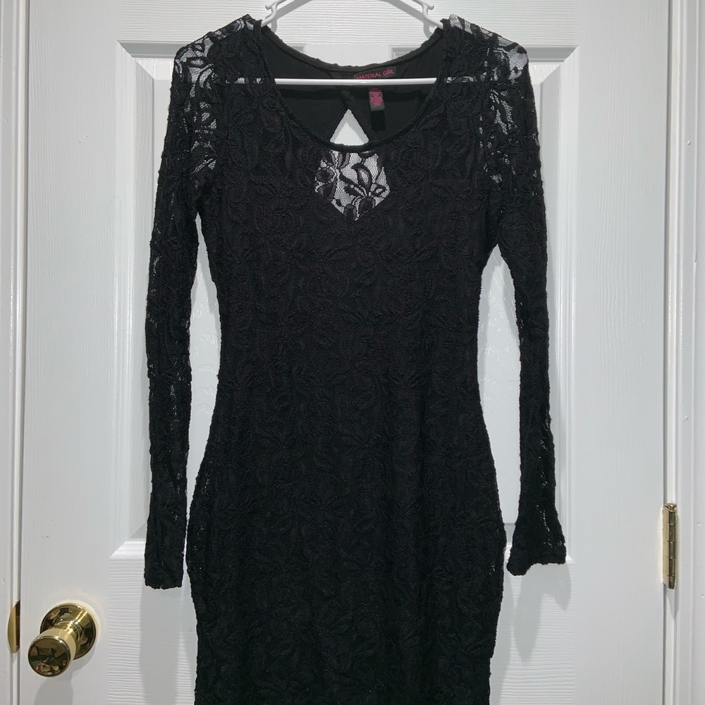 Black lace maxi dress